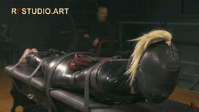 Elli in Total Tight PVC Mummification - Another Bastinado for Barefoot Submissive Cutie (FULL HD MP4) - 4K - 15:30 video - from Clips4sale