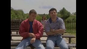 Sveta Gets a Threesome in the Open Air Cinema - SD - 1:05 video - from XVideos