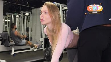 Torn leggings and asshole of shameless bitch during workout. Rough public anal sex in the gym. - HD - 12:26 video - featuring Gattouz0 - from Juicexxx