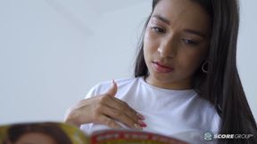 Emma Anturin is a skinny Colombian teen who reads a porno - HD - 11:01 video - featuring Emma Anturin - from xHamster