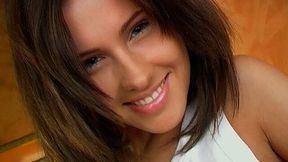 Delicious brunette amateur pounds her bearded vagina with dildo - 7:30 video - from AnySex