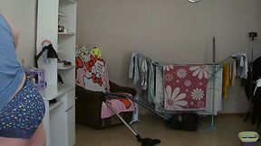 I spied on my mother-in-law and watched her vacuuming naked - HD - 12:14 video - from xHamster