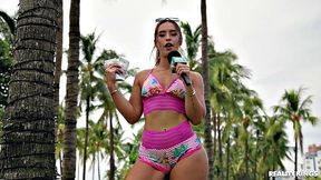 Money speaks: Beach Day - HD - 7:43 video - featuring Elana Bunnz - from Some.Porn