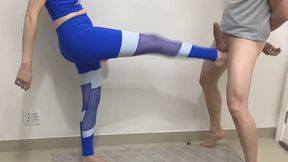 Hard Kicking ball barefoot after gym until he cumming - HD - 8:46 video - from Clips4sale