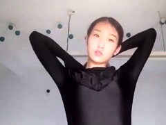 Asian Girl Zentai Mask Try-On - 11:59 video - from DrTuber