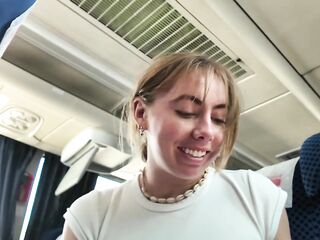 Risky! Beauty Cums on Public Bus with Sextoy - HD - 6:11 video - from BigTitsLust