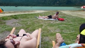 Voyeur masturbates on the beach in front of my husband - HD - 11:23 video - from xHamster