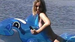 Attractive brunette chick with well shaped body swims i the lake - 4:33 video - from MyLust