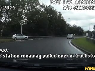 Fake Cop - Truck Stop Temptation: Sexually excited Girl Drilled Hard in the Police Car with Unfathomable Mouth Action - HD - 10:12 video - from Lesbian8