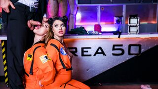 Crazy scientist is playing with two women with big tits - HD - 7:51 video - from SexVid