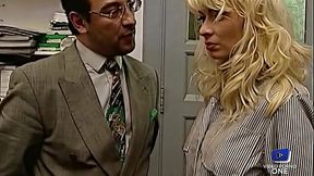 Blonde Big Tits Submissive Léa Martini Gets Threesome in Prison - HD - 14:58 video - from XXXShake