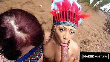 Big Booty Oiled up Bitches Sucking dick in the Foods on Turkey DAY - HD - 20:30 video - featuring Jayla Foxx - from Sheer