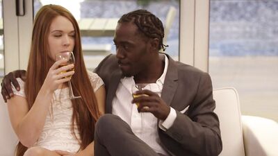 Pale and skinny redhead cutie ravaged by a huge black cock - HD - 11:42 video - from Interracial