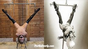 007-Portia Metal Bound Part 2: Inverted 720p- Chained tight in shiny latex leggings and ballet shoes, ballgag muffling my moans, I’m helpless on my back as Ben edges me with the Hitachi. Strict chain bondage, gagged torment, and relentless orgasm control - HD - 10:39 video - from Clips4sale