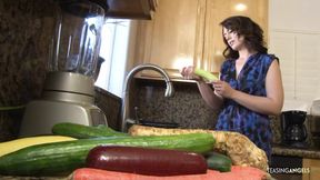 MILF washes a cucumber and ends up masturbating with it - HD - 23:57 video - from xHamster