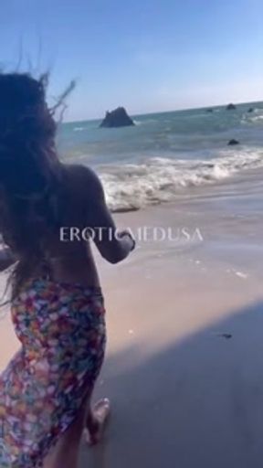 Erotic Medusa Strips and skinny dips at the Beach - HD - 2:23 video - from Pornzona