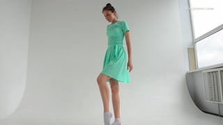 Dressed flexible brunette Alla Sinichka - HD - 5:25 video - from Pornzona