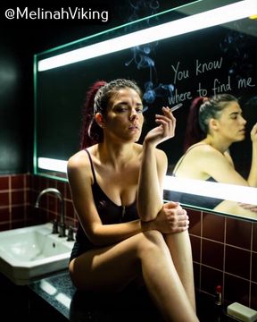 Smoking in the Bathroom - HD - 1:17 video - from FapHouse