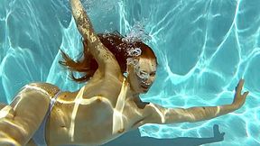 Underwater Acrobatics In The Pool With With Mia Split - HD - 5:15 video - from ManySex