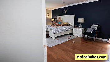 Busty blonde Madison Summers comforted by Asian teen Lulu Chu with sex toys - SD - 6:16 video - from W1mp