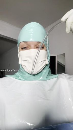 Medical urinary catheter Sounding in French - Shiny Surgical NurseO - HD - 0:59 video - from LoyalFans