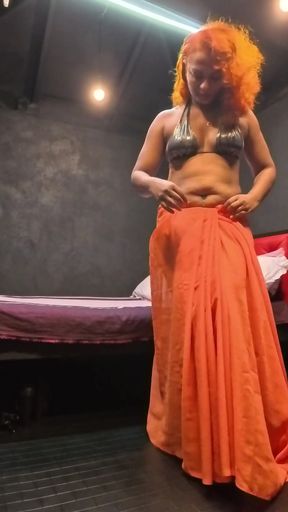 Saree Try on Haul with Nude Big Booty Queen Nilmini Sheron - HD - 0:39 video - featuring Nilmini Sheron - from xHamster