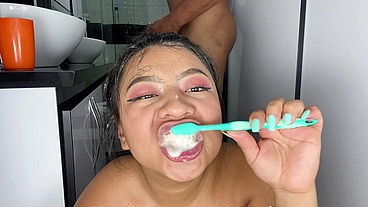 Cum brushing and piss drinking - HD - 10:35 video - from Sheer