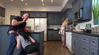 Raven haired bimbo wants hard fucking in the kitchen - HD - 10:00 video - from HDtube