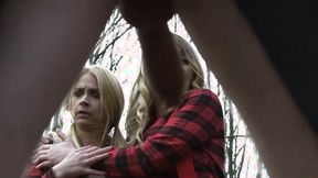 ”Big dicked exhibitionist found himself a couple of lustful babes” - HD - 7:01 video - from Rainblow