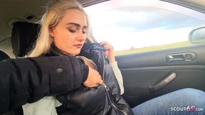 German Blonde Hitchhiker Teen seduce to Fuck in Car by Stranger - HD - 10:44 video - from xHamster