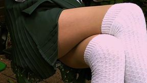 School Knee Socks And Cotton Panties - SD - 17:33 video - from AbXXX