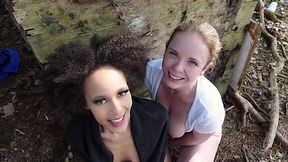 Two country girls please stranger, and suck dick in an abandoned barn - HD - 9:23 video - from XGroovy