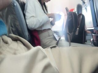 Public Cock Flashing in Airplane - Hotty Brought Me To Ejaculation In two Minutes - HD - 10:01 video - from BigTitsLust