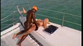 kyra and sheena pearl sucking dick on yacht during interracial fourway - SD - 9:12 video - from PornBox