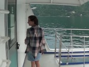 Camilla Moon - shows her unshaven pussy on the boat - SD - 0:46 video - from RedTube