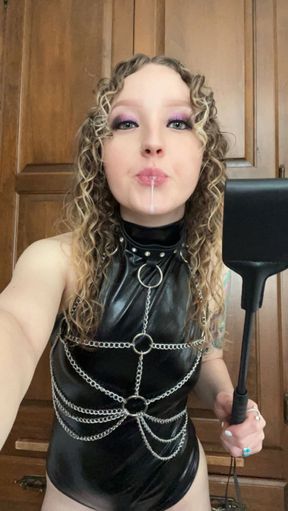 Spit fetish & degradation in my tight PVC outfit - HD - 0:33 video - from LoyalFans