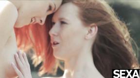 ”Watch these two hot redheads have wild lesbian sex on the beach” - HD - 12:03 video - from 429Men