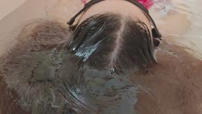 Custom Underwater Wet Hair Movements Caressing Roots Lenghts - 6:04 video - from Clips4sale