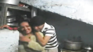 Indian boy enjoys his hottest acquaintance's wifey and can't stop rubbin' her boobies, in the dungeon - 7:40 video - from PornDR