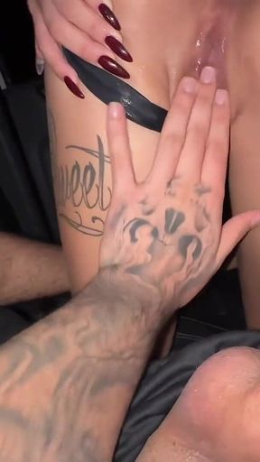 Sex in the Car and Footjob! with Annacherry7 - HD - 0:40 video - from FapHouse