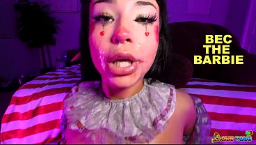 Hilarious clown takes advantage of cum-crazy cutie - 0:28 video - featuring Bec The Barbie - from W1mp