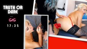Truth or dare. Girls with a strapon. Lesbian domination sex - HD - 17:36 video - from LoyalFans