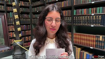 Botanist girl with glasses gets excited by the idea of leaving her books - SD - 21:44 video - from W1mp