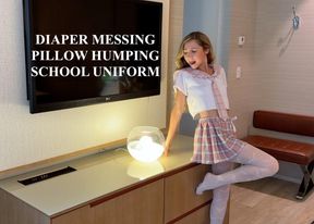 Student Uniform ABDL Diaper Wetting Pillow Humping Taboo Role Play in the Room with the Magical Mood Light - HD - 19:53 video - from LoyalFans
