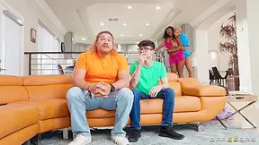 Ricky Johnson, Thomas Johnson And Tessa Thomas - Sneakily Rides Rickys Big Black Cock Next To His Friends - HD - 8:00 video - from PornUse