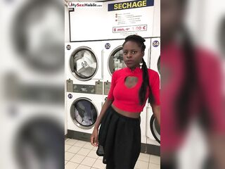Black gal picked up in launderette for anal sex - HD - 9:08 video - from FreePorn8