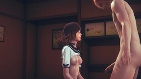 Kaya's deep penetration in tatami mats - 46:52 video - from W4NKR