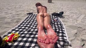 Beach Foot Voyeur - Autumn Bodell And Mike Skywalker Oiled Feet, Ass Worship, Tit Worship, Nude Body Worship, Foot Worship, Wrinkled Soles, Nude Beach MOBILE - SD - 9:44 video - from Clips4sale