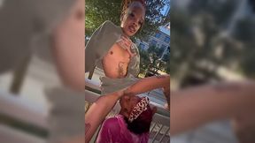 City Horny Girls In Sticky and Public Happiness On The First Floor Balcony - HD - 5:36 video - from MyLust