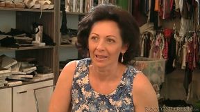 Brunette granny is poked upskirt from behind in POV - 7:30 video - from AnySex